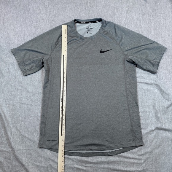 Nike Pro Dri-Fit Shirt Mens Large Gray Slim Fit Run Athletic Tee BV5633-085 Top‎ - Picture 5 of 11